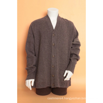 Yak Wool /Cashmere V Neck Cardigan Sweater/Clothing/Garment/Knitwear